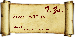 Tolvaj Zsófia névjegykártya