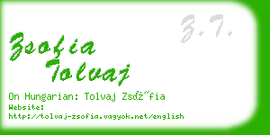 zsofia tolvaj business card